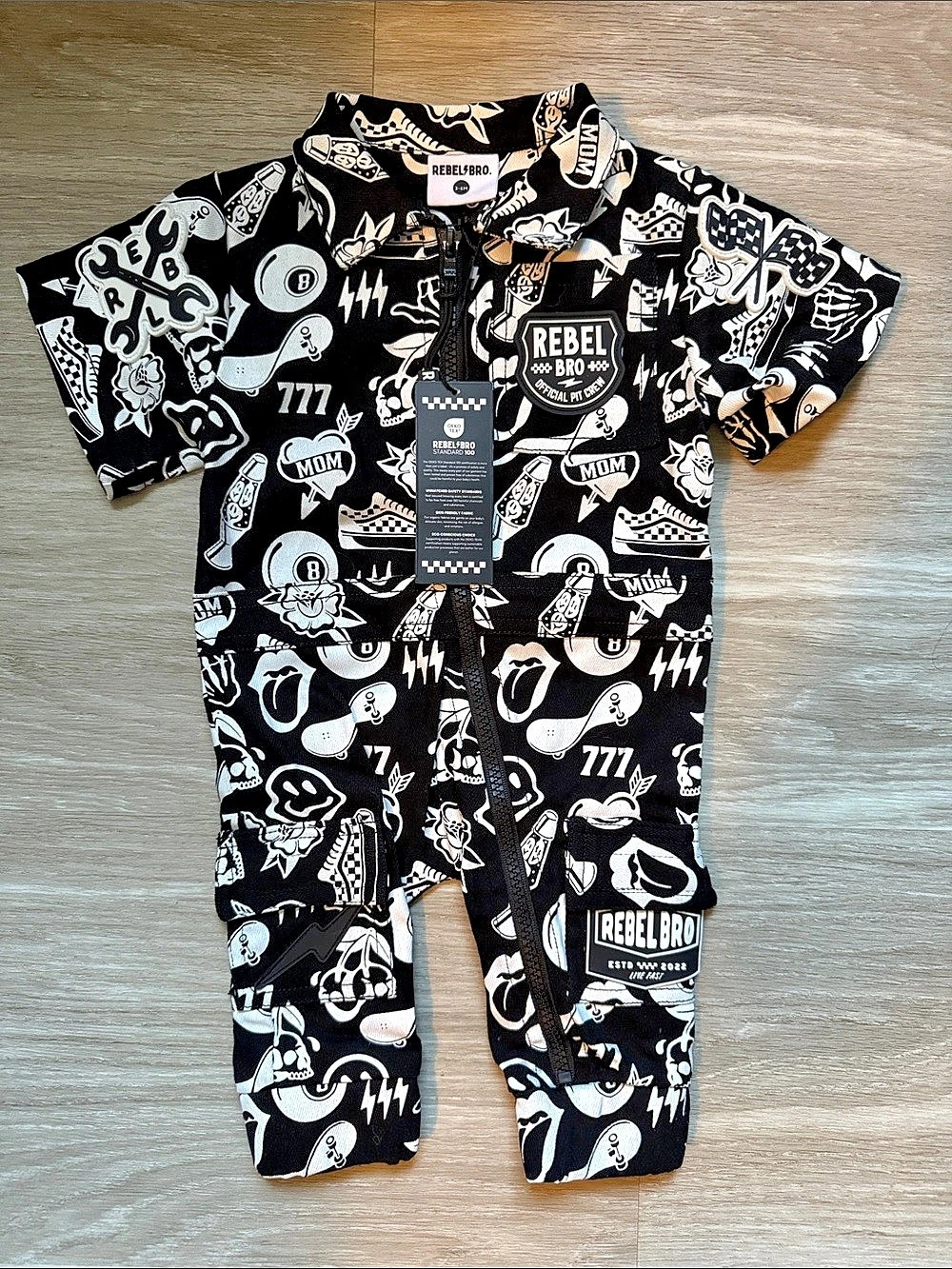 New Rebel Bro. Cool Kid Baby jumpsuit 3-6M